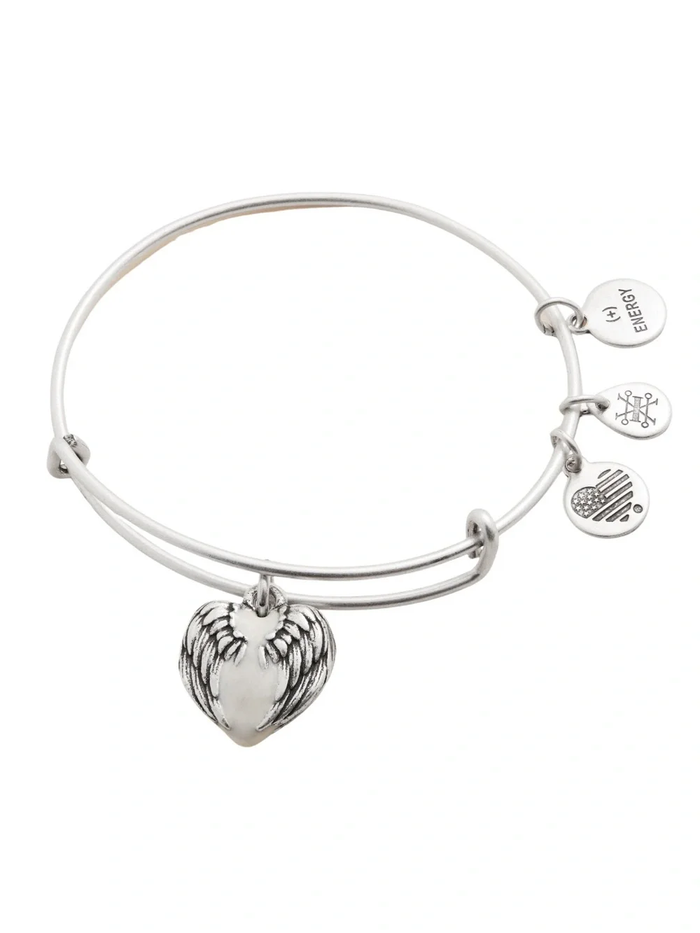NWT! Guardian Of The Heart Pearl Charm Bangle Bracelet - Silver